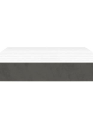 Pocketveringmatras 120X200X20 Cm Fluweel Donkergrijs