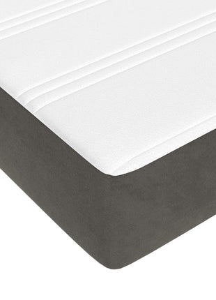 Pocketveringmatras 120X200X20 Cm Fluweel Donkergrijs