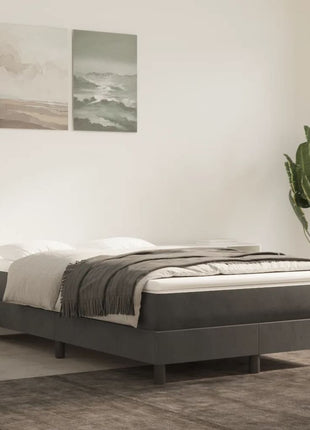 Pocketveringmatras 120X200X20 Cm Fluweel Donkergrijs