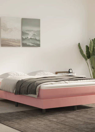 Pocketveringmatras 140X200X20 Cm Fluweel Roze