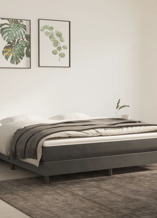 Pocketveringmatras 120X200X20 Cm Fluweel Donkergrijs