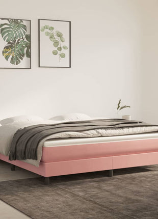 Pocketveringmatras 140X200X20 Cm Fluweel Roze
