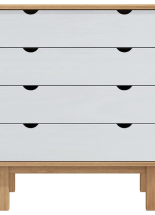 Ladekast OTTA 76,5x39,5x90 cm massief grenenhout bruin en wit