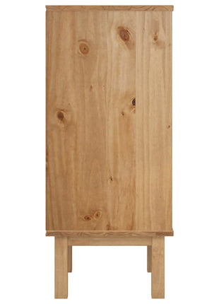 Ladekast OTTA 76,5x39,5x90 cm massief grenenhout bruin en wit