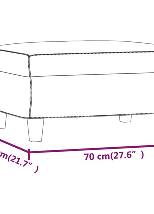 Voetenbank Microvezelstof Kleurig