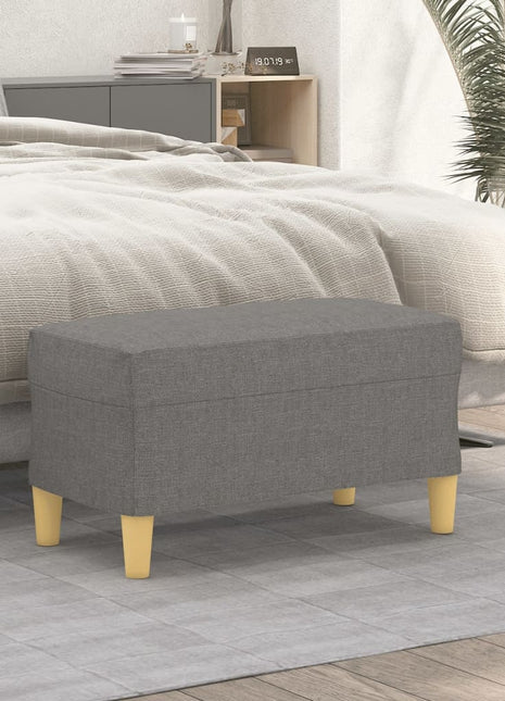 Bankje 70x35x41 cm stof donkergrijs