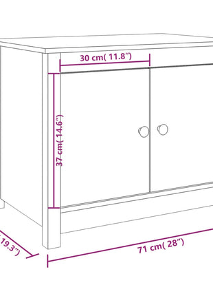 Salontafel 71X49X55 Cm Massief Grenenhout