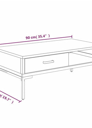 Salontafel 90X50X35 Cm Massief Grenenhout