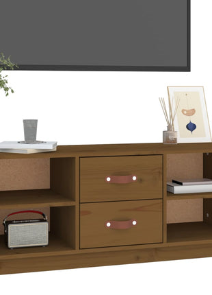 Tv-Meubel 100X34X40 Cm Massief Grenenhout