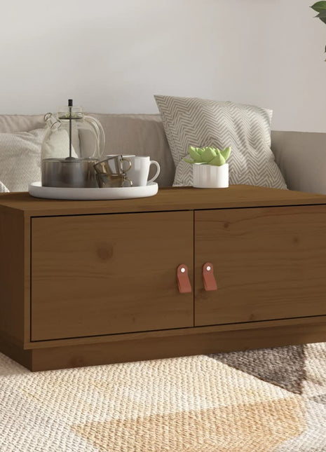 Salontafel 80X50X35 Cm Massief Grenenhout