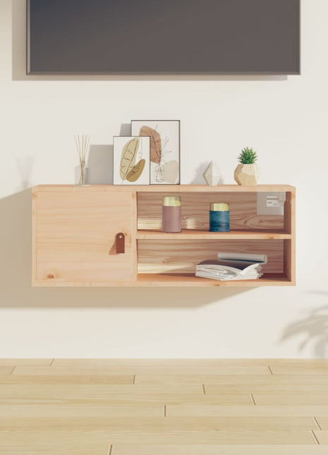 Wandkast 80X30X30 Cm Massief Grenenhout