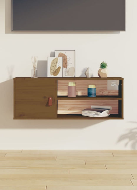 Wandkast 80X30X30 Cm Massief Grenenhout