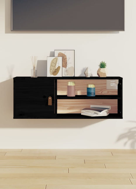Wandkast 80X30X30 Cm Massief Grenenhout