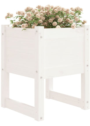 Plantenbakken 40X40X52,5 Cm Massief Grenenhout Wit