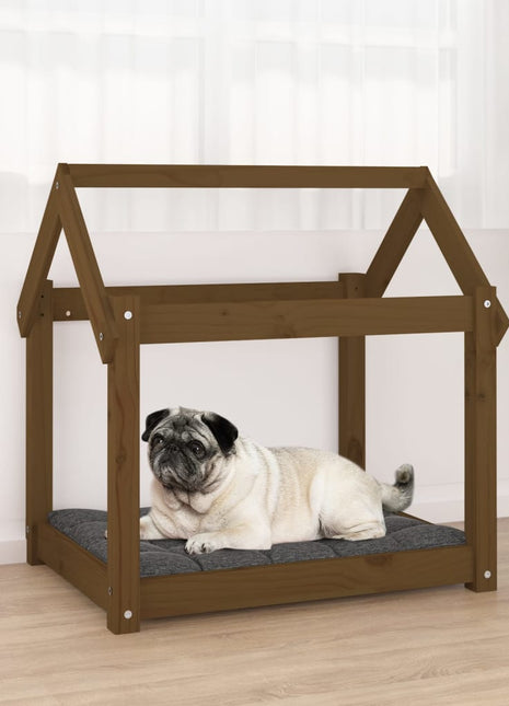 Hondenmand 71x55x70 cm massief grenenhout honingbruin
