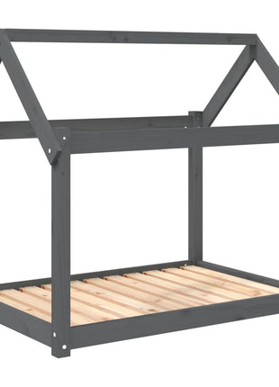 Hondenbed 101x70x90 cm massief grenenhout grijs