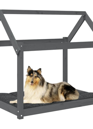 Hondenbed 101x70x90 cm massief grenenhout grijs