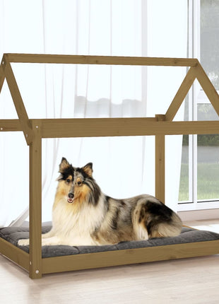 Hondenmand 101x70x90 cm massief grenenhout honingbruin