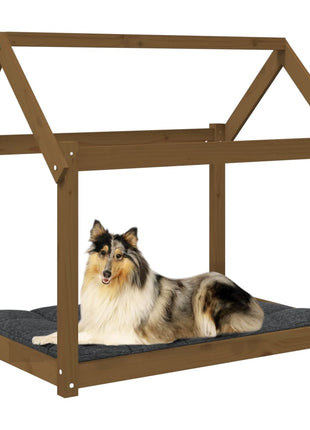 Hondenmand 101x70x90 cm massief grenenhout honingbruin