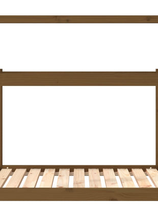 Hondenmand 101x70x90 cm massief grenenhout honingbruin