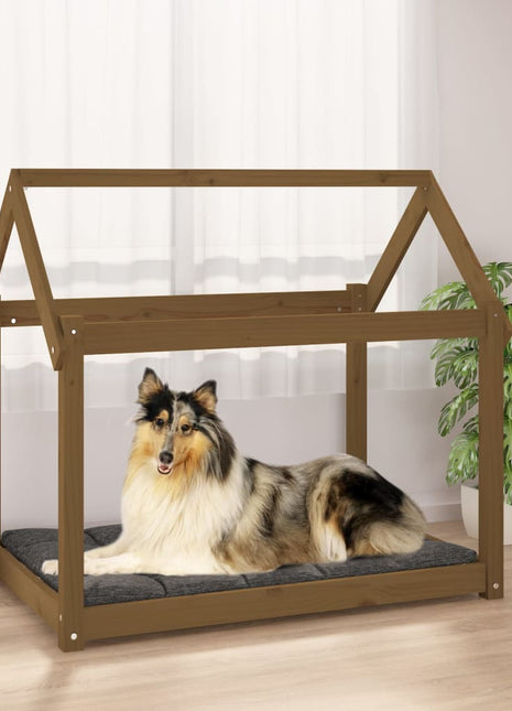 Hondenmand 101x70x90 cm massief grenenhout honingbruin