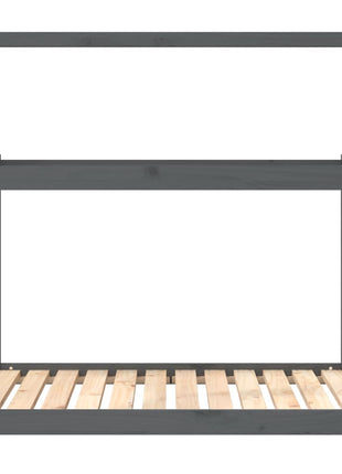 Hondenmand 111x80x100 cm massief grenenhout grijs