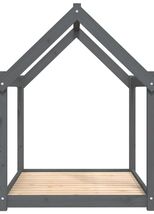 Hondenmand 111x80x100 cm massief grenenhout grijs