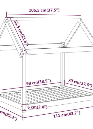 Hondenmand 111x80x100 cm massief grenenhout honingbruin