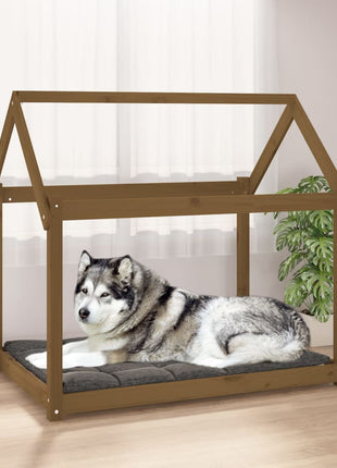 Hondenmand 111x80x100 cm massief grenenhout honingbruin