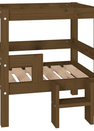 Hondenmand 55,5x53,5x60 cm massief grenenhout honingbruin