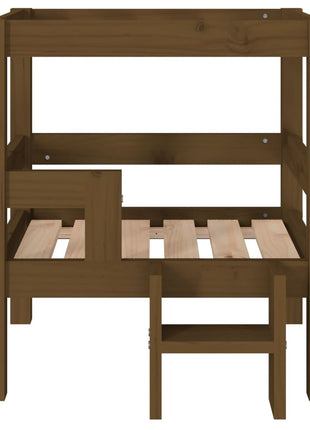 Hondenmand 55,5x53,5x60 cm massief grenenhout honingbruin