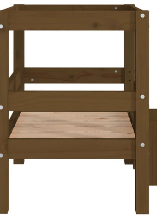 Hondenmand 55,5x53,5x60 cm massief grenenhout honingbruin