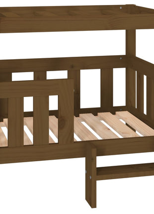 Hondenmand 75,5x63,5x70 cm massief grenenhout honingbruin