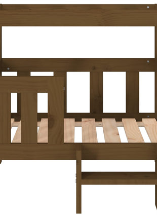 Hondenmand 75,5x63,5x70 cm massief grenenhout honingbruin