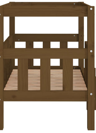 Hondenmand 75,5x63,5x70 cm massief grenenhout honingbruin