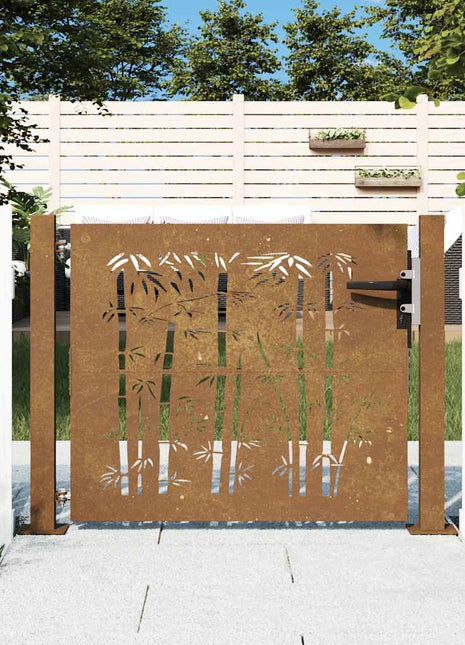 Poort Bamboe-Ontwerp Cortenstaal