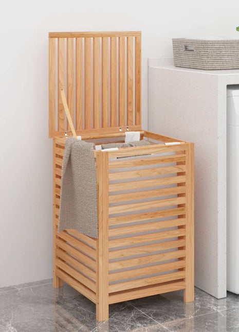 Wasmand 45X45X65 Cm Massief Walnotenhout