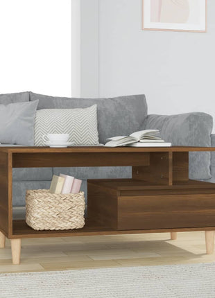 Salontafel 90X49X45 Cm Bewerkt Hout Bruineiken
