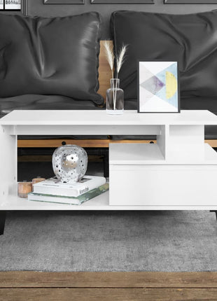 Salontafel 90X49X45 Cm Bewerkt Hout Bruineiken