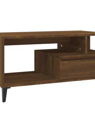 Salontafel 90X49X45 Cm Bewerkt Hout Bruineiken