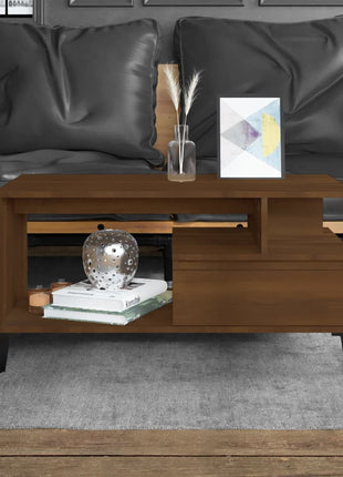 Salontafel 90X49X45 Cm Bewerkt Hout Bruineiken