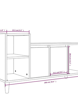 Tv-Meubel 100X35X55 Cm Bewerkt Hout