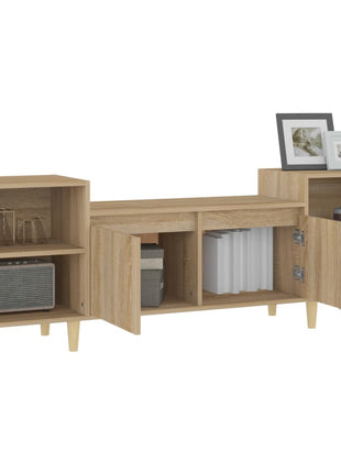 Tv-Meubel 160X35X55 Cm Bewerkt Hout Kleurig