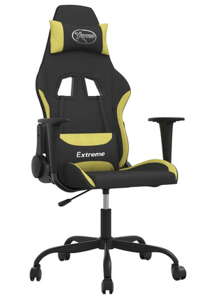 Gamestoel stof zwart en lichtgroen