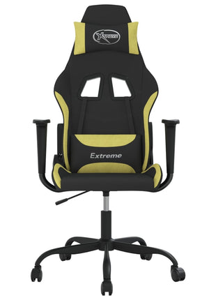 Gamestoel stof zwart en lichtgroen
