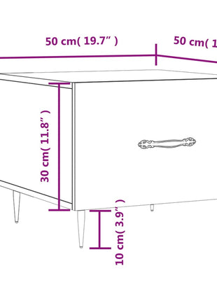 Salontafel 50X50X40 Cm Bewerkt Hout