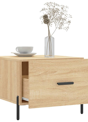 Salontafel 50X50X35 Cm Bewerkt Hout Kleurig