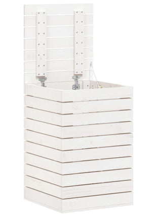 Wasmand 44x44x66 cm massief grenenhout wit