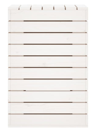 Wasmand 44x44x66 cm massief grenenhout wit