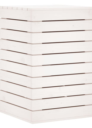 Wasmand 44x44x66 cm massief grenenhout wit